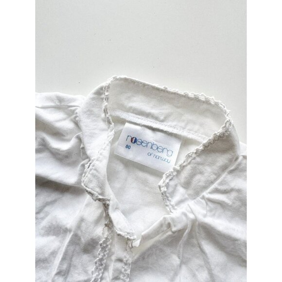 Vintage Baby Girls' NOSENBERG OF NORWAY White Button Up Shirt, Size 80 (12-18M) - Picture 8 of 11